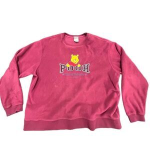 90s Winnie the Pooh Red Crewneck Sweater Sz XXL Unisex